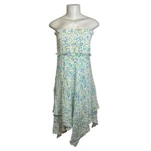 green emerald velvet dress BCBGMAXAZRIA TIAN HANDKERCHIEF DRESS main image 1